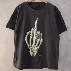 画像1: 90's FASHION VICTIM USA製 Skull T-Shirt (1)