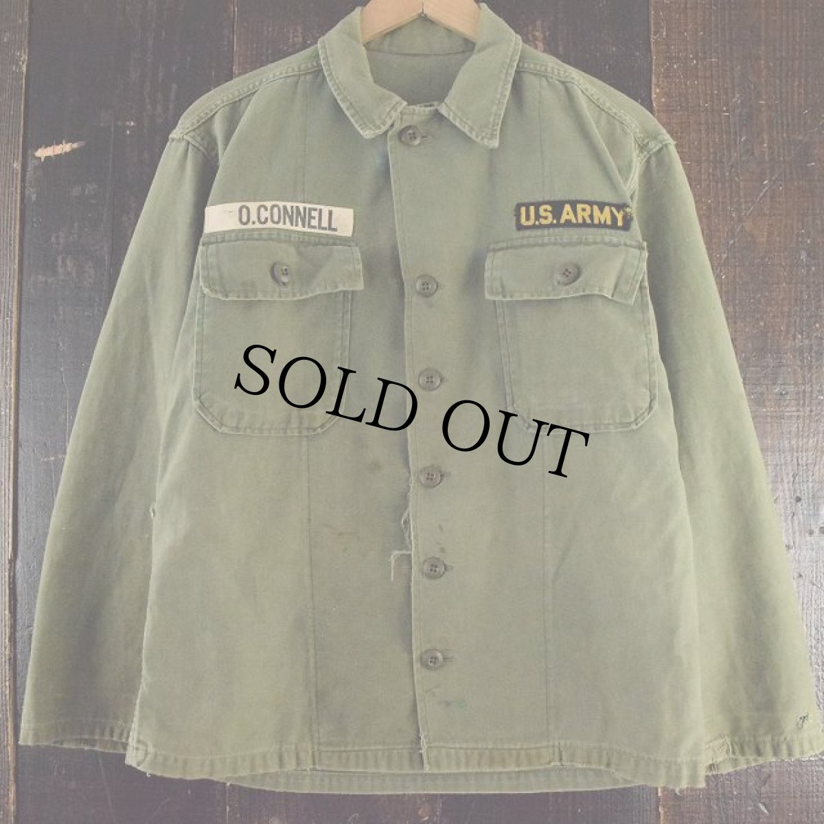 画像2: 60's U.S.ARMY ユーティリティシャツ スカル×イーグルペイント 1st (2)