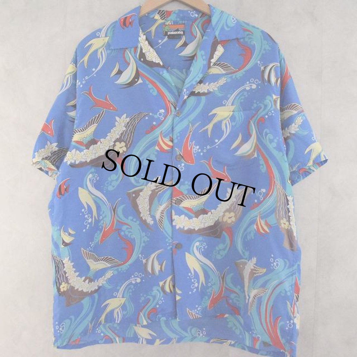 画像1: 80's Patagonia Pataloha Hawaiian Shirt L (1)