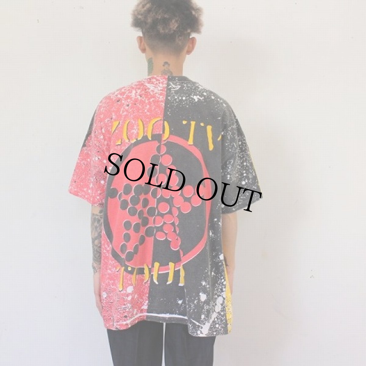 画像4: 90's U2 Achtung Baby 手刷りアルバムTシャツ XXL (4)