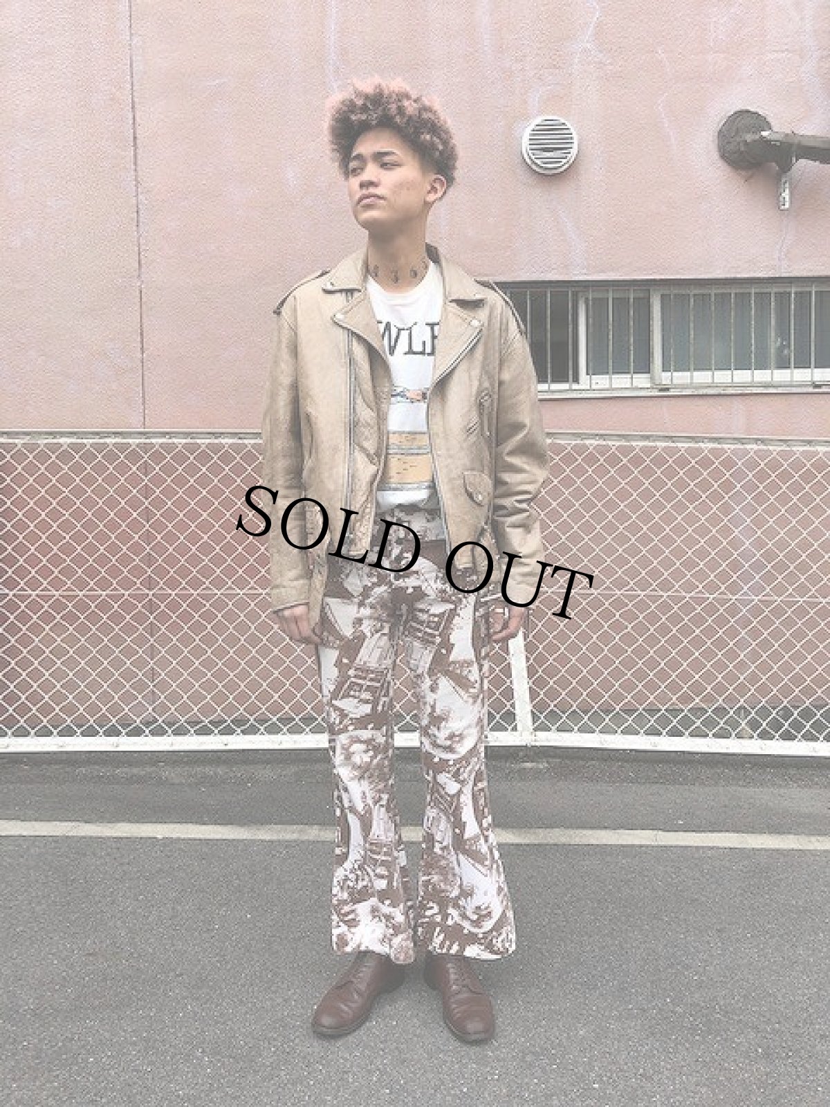 画像4: 70's フォトコラージュセーラーパンツ W28 (4)