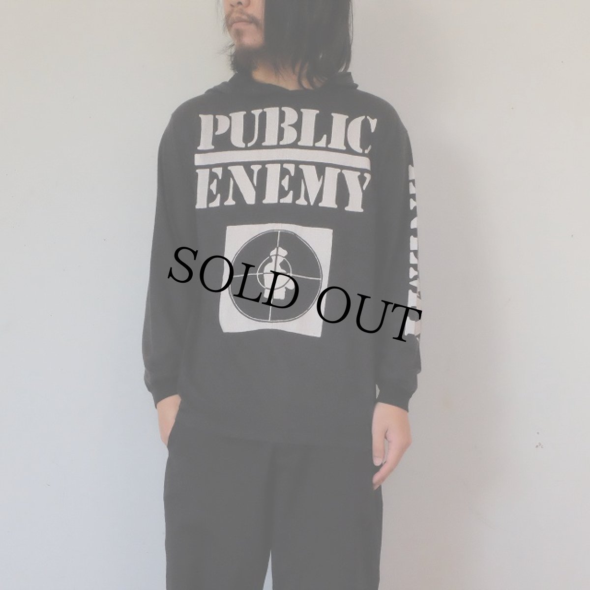 画像2: PUBLIC ENEMY ヒップホップ Tパーカー (2)