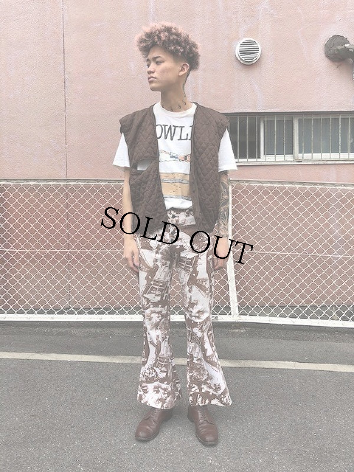 画像5: 70's フォトコラージュセーラーパンツ W28 (5)