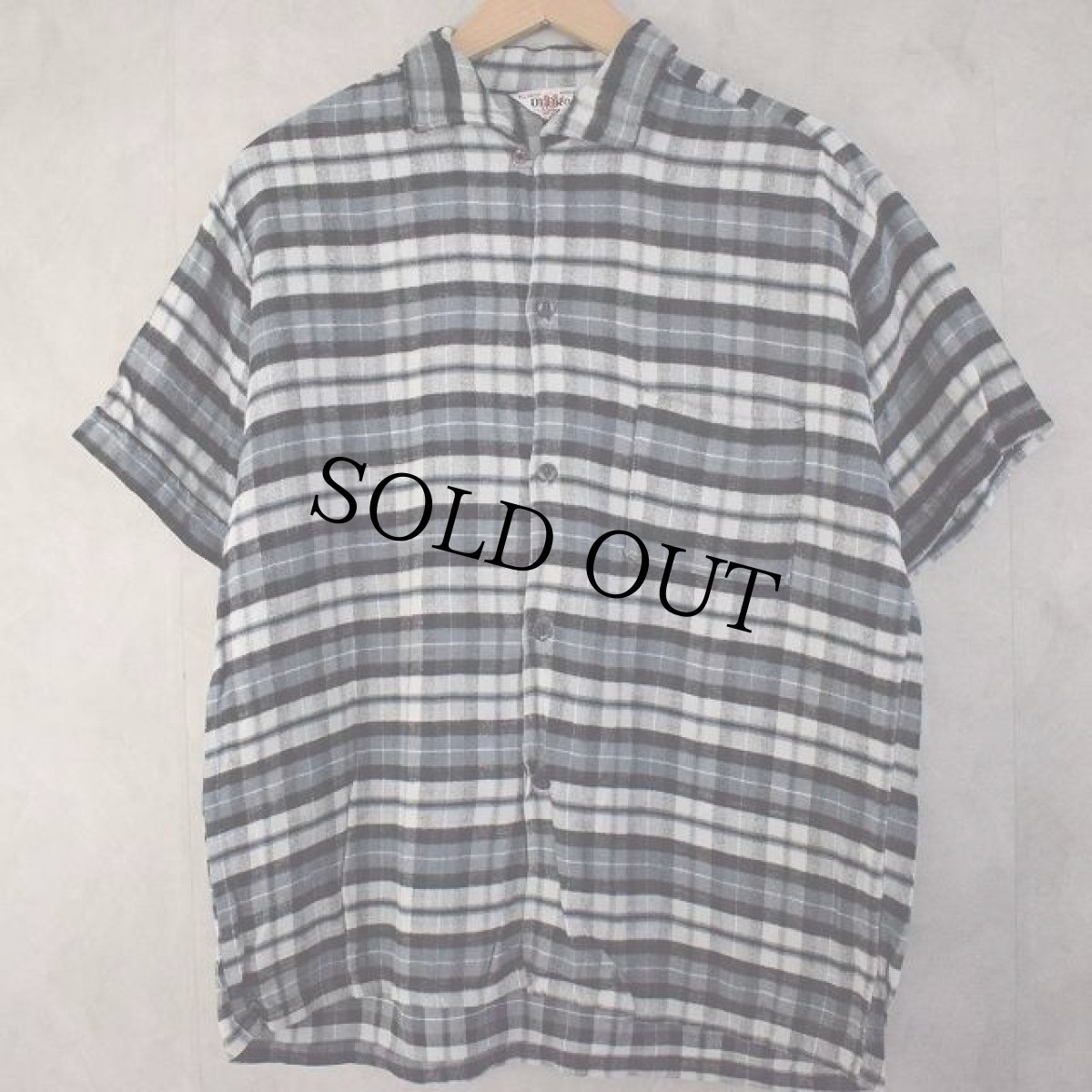 画像1: 60's Rayon Flannel S/S Shirt (1)