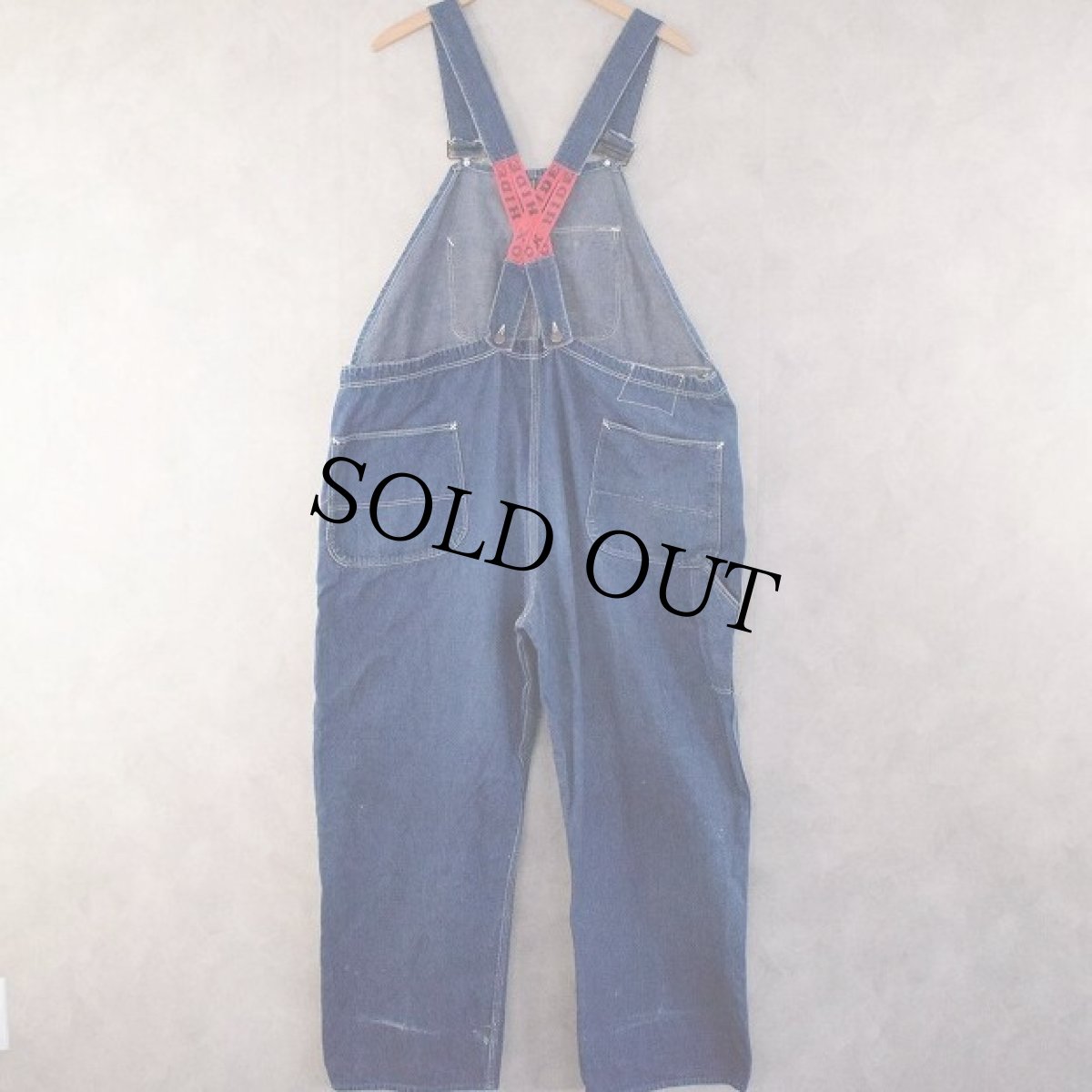 画像2: 40〜50's OX HIDE by J.C.PENNEY Low back Denim Overall W46 (2)
