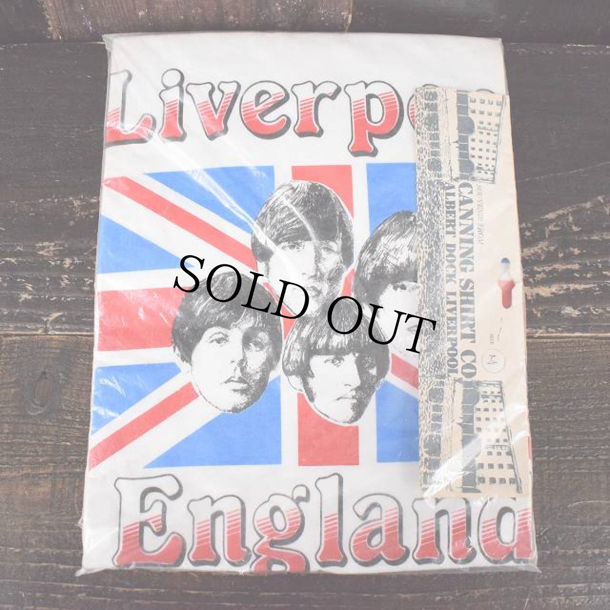 画像1: 80's THE BEATLES USA製 "Liverpool England" バンドTシャツ DEADSTOCK M (1)