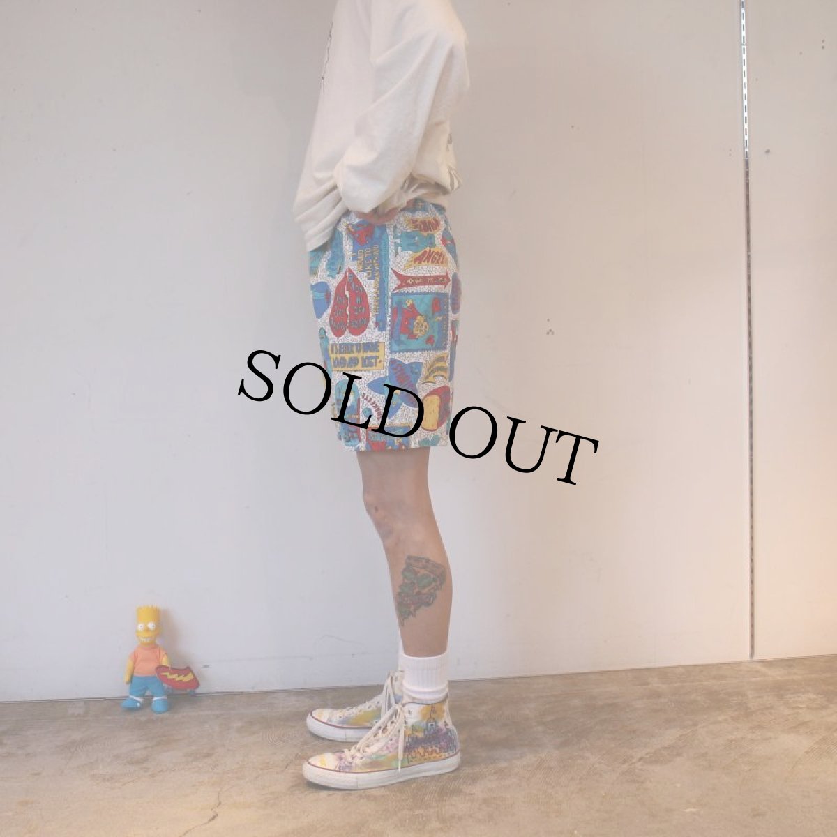 画像3: SHERLOCK HOLMES, FRANKLIN... モンスター柄 コットンショーツ (3)