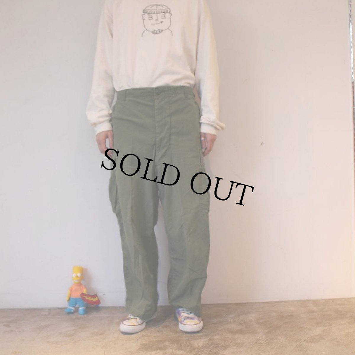 画像2: 60's U.S.ARMY ポプリン ジャングルファティーグパンツ 2nd W30-31 (2)