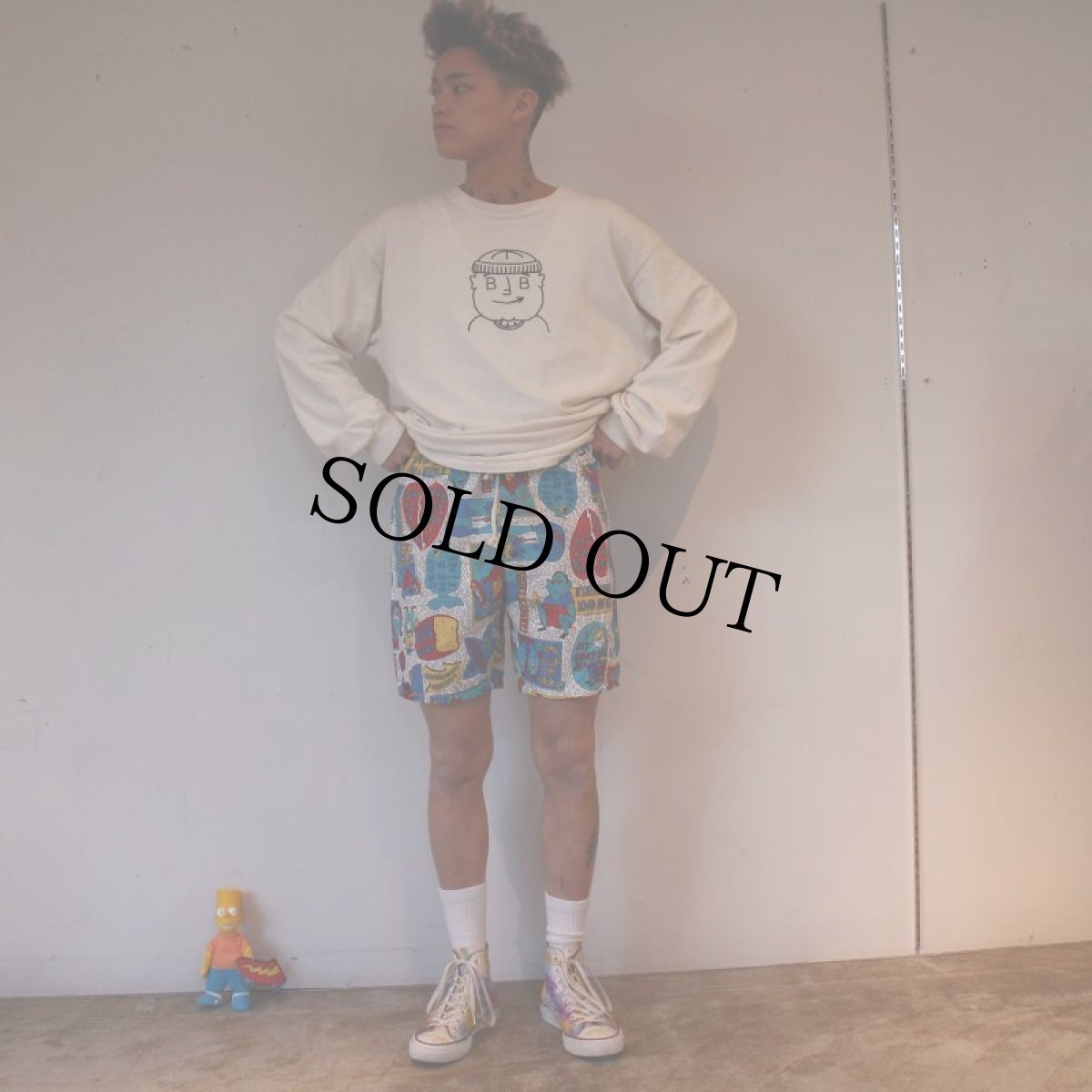 画像2: SHERLOCK HOLMES, FRANKLIN... モンスター柄 コットンショーツ (2)