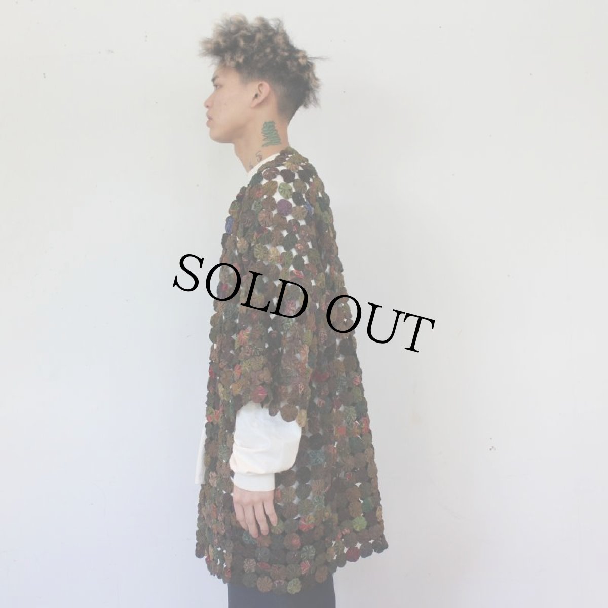 画像4: VINTAGE ヨーヨーキルト ハンドメイド シルクガウン (4)