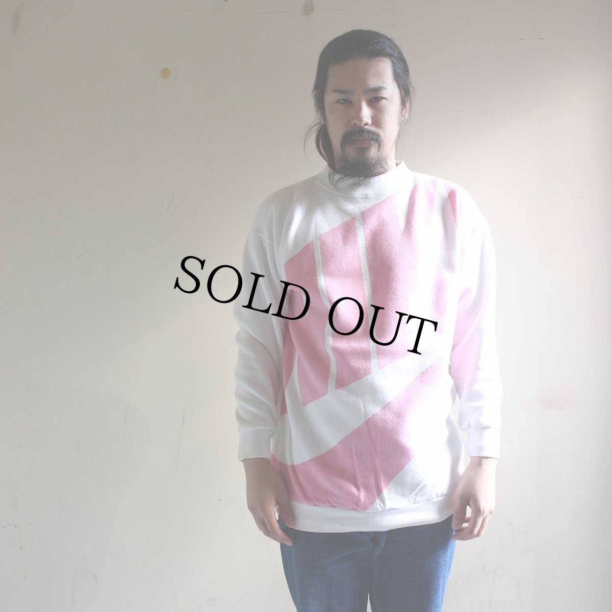 画像2: 80's NIKE 紺タグ 大判プリントスウェット M (2)