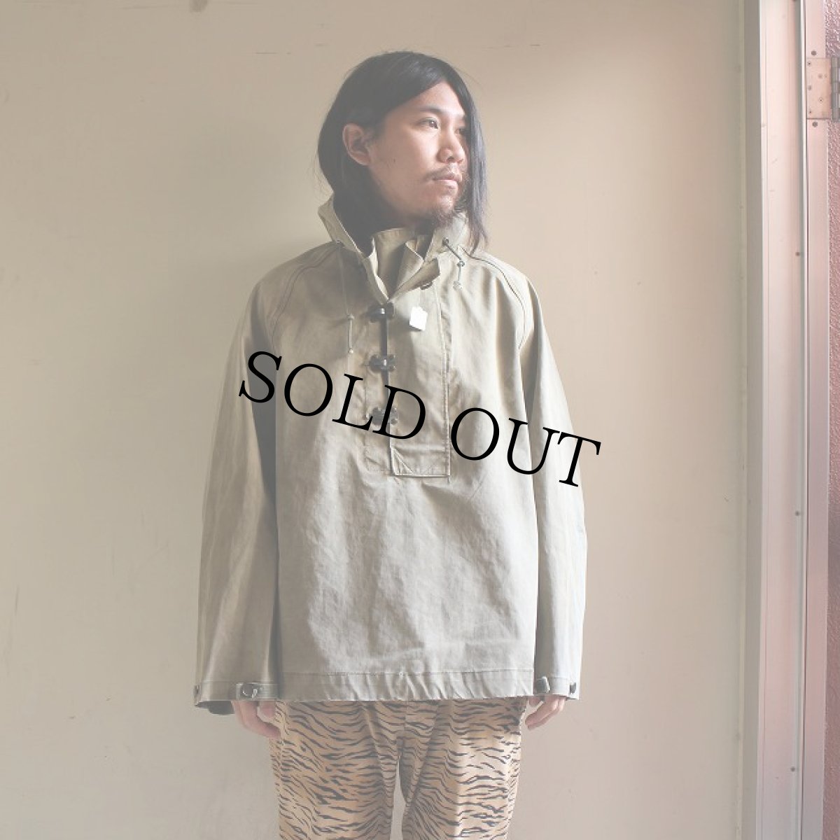 画像2: 40's U.S. NAVY デッキレインパーカ M (2)