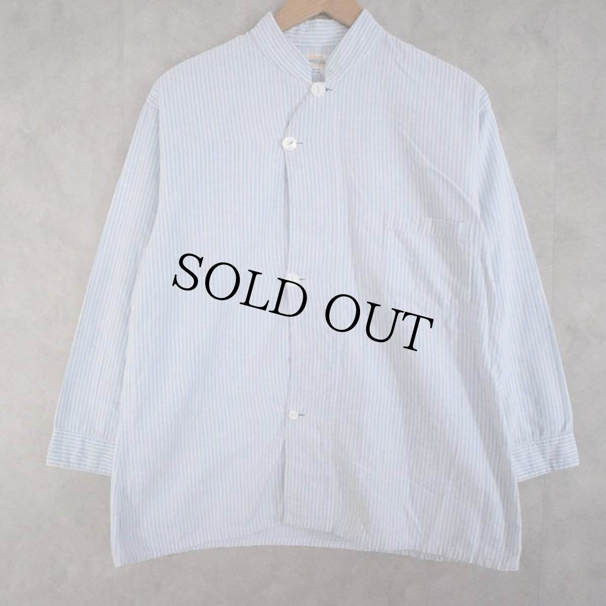 画像1: 30〜40's Glover's BRIGHTON CARLSBAD Stripe Cotton Pajamas Shirt (1)