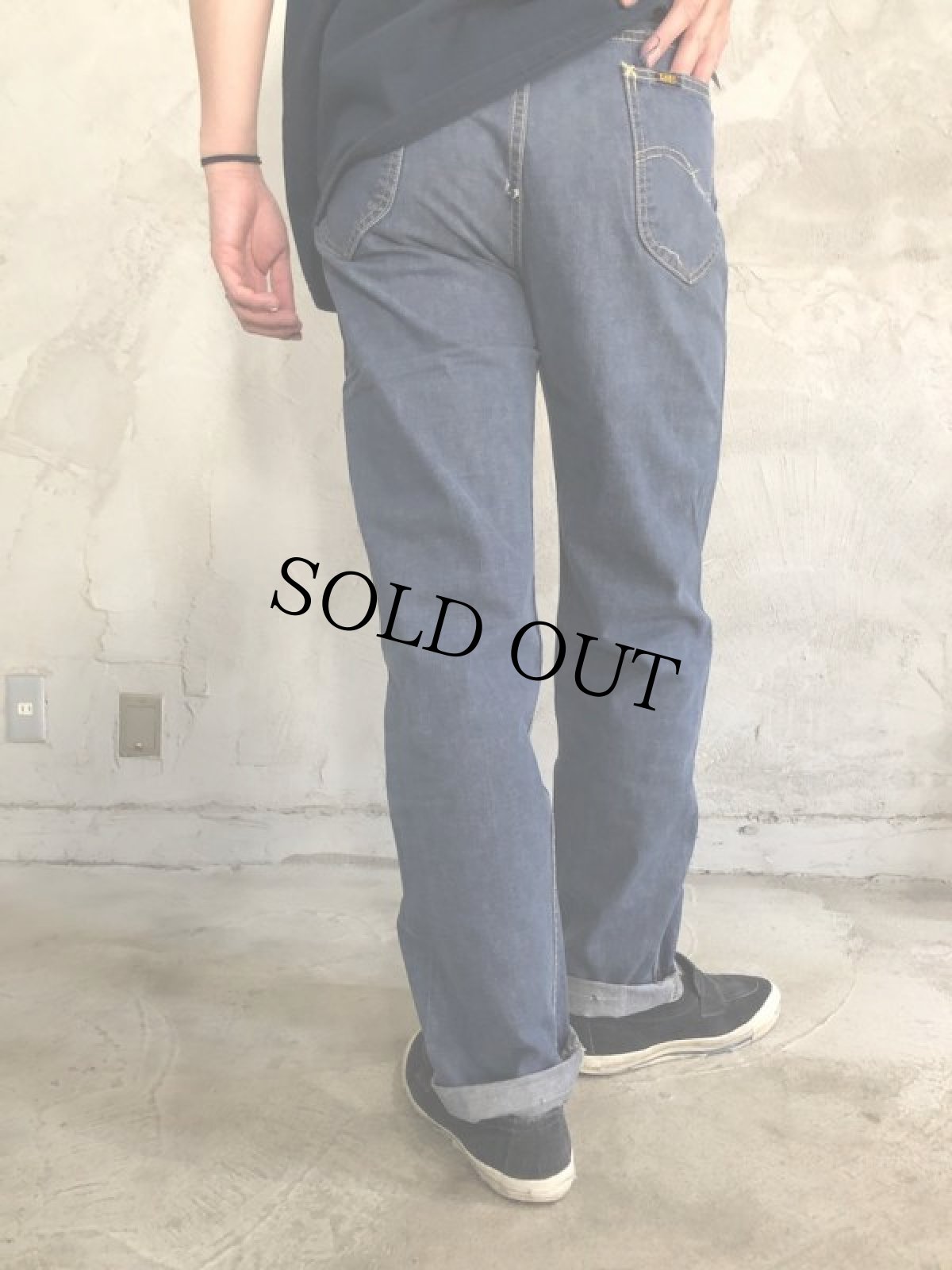 画像4: 70's Lee バッドダイ デニムパンツ W32 (4)