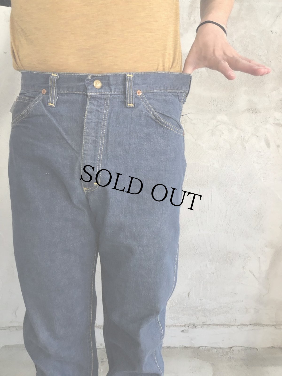 画像8: 70's Lee バッドダイ デニムパンツ W32 (8)