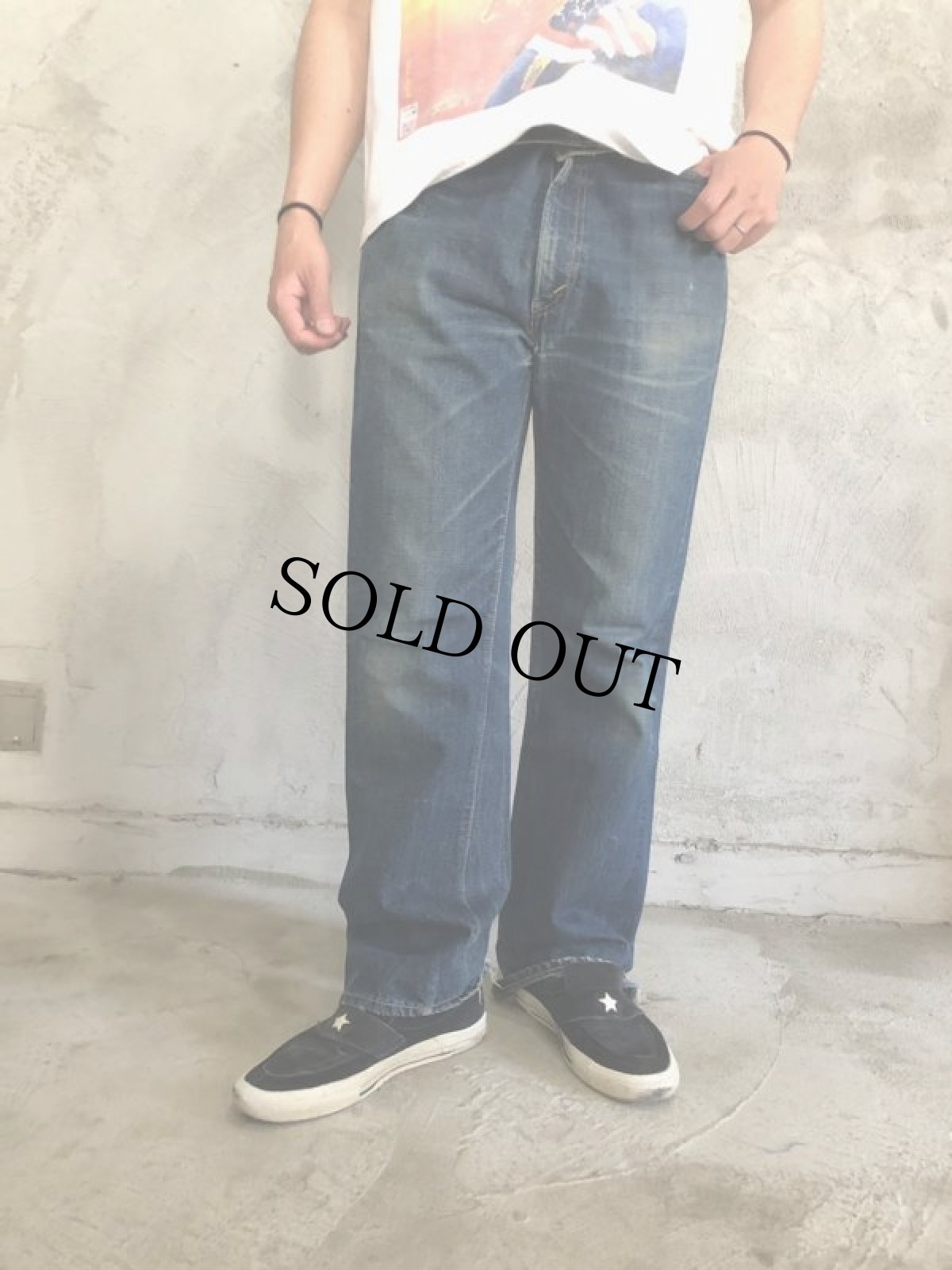 画像4: 70's LEVI'S 517 BIGE デニムパンツ W36 (4)