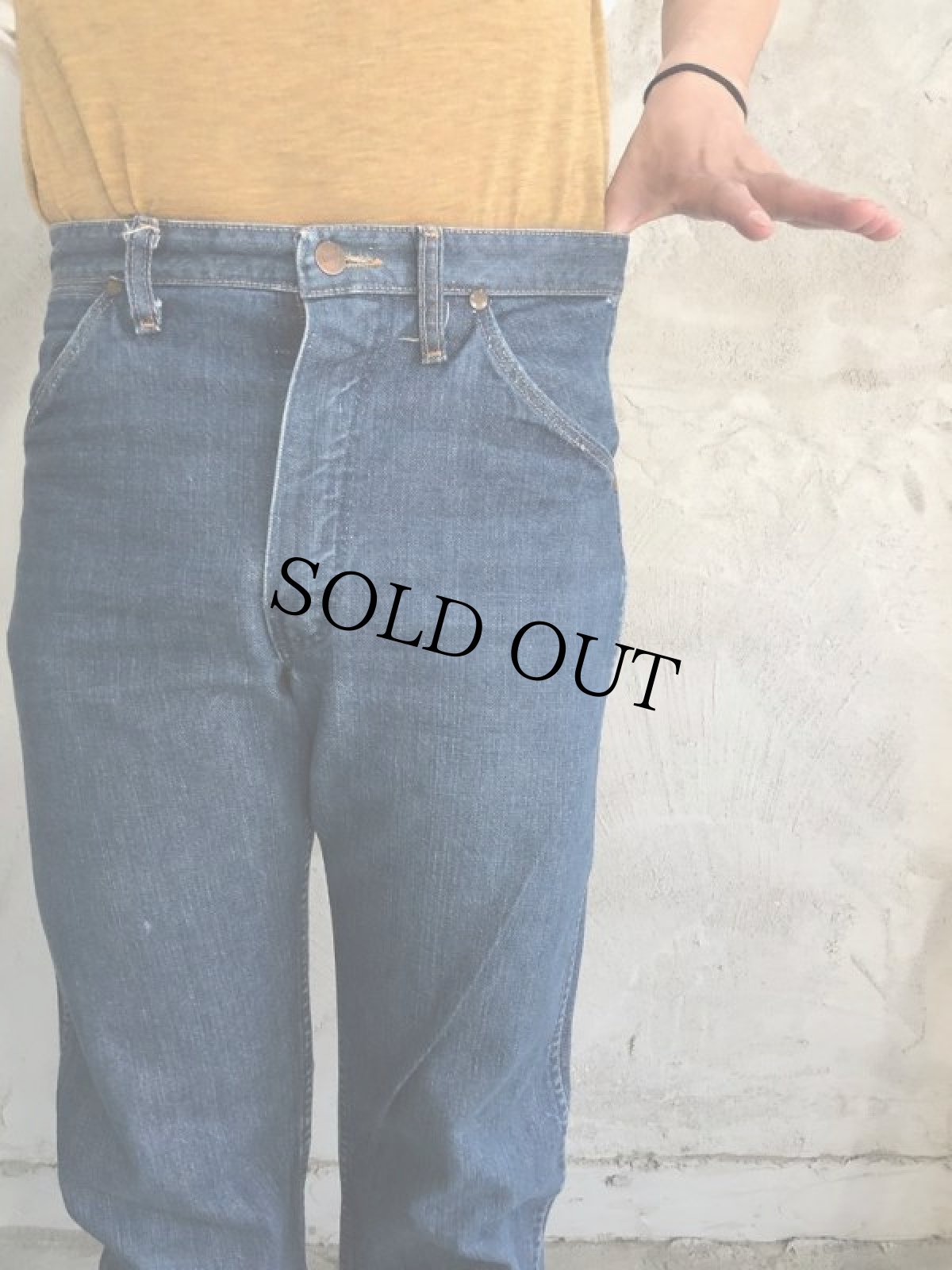 画像9: 1960's Wrangler 11MWZ 斜めベル デニムパンツ (9)