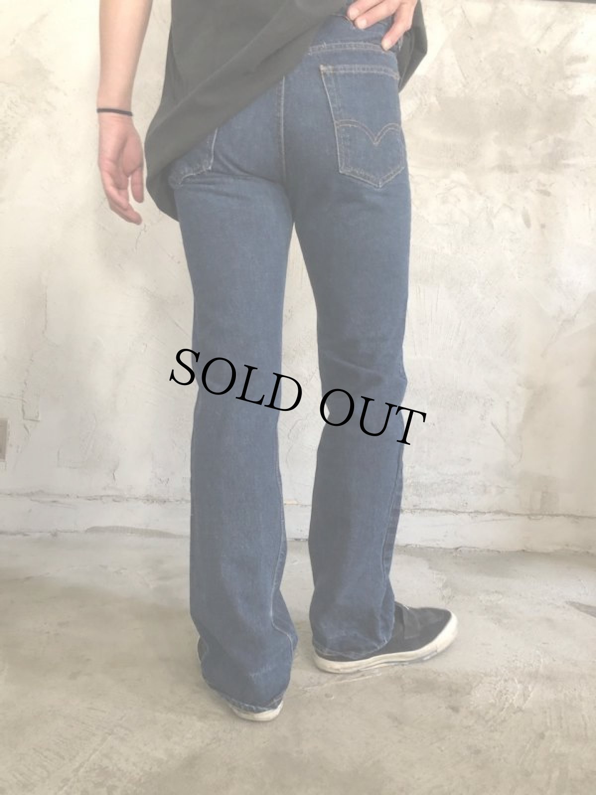 画像4: 70's Levi's 517 ブーツカットデニムパンツ 66single 濃紺 W31 (4)