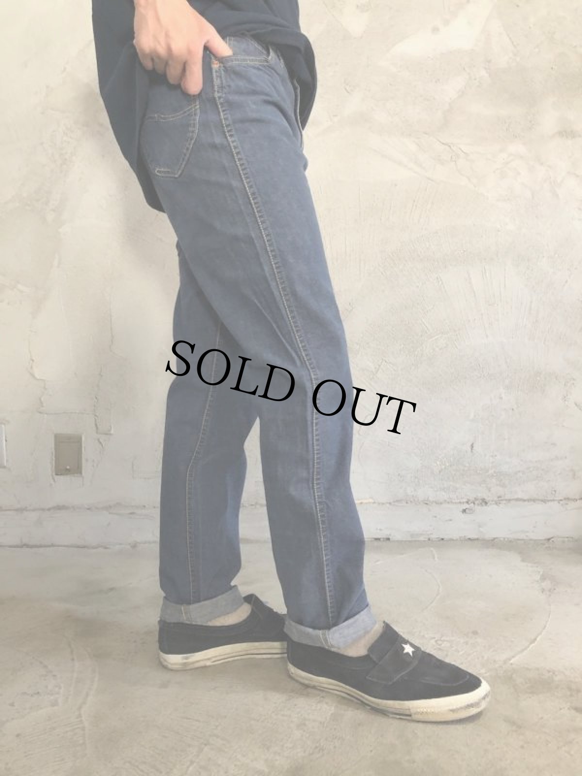 画像3: 70's Lee バッドダイ デニムパンツ W32 (3)