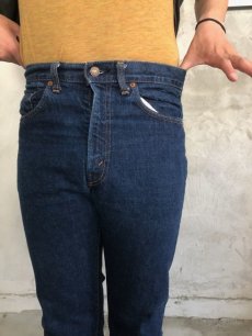 画像8: 70's Levi's 517 ブーツカットデニムパンツ 66single 濃紺 W31 (8)