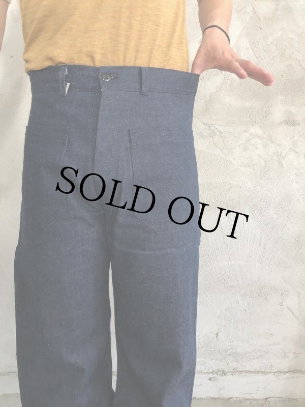 40's〜50's USN デニム巻きパンツ DEADSTOCKUSNAVYセーラーパンツ40