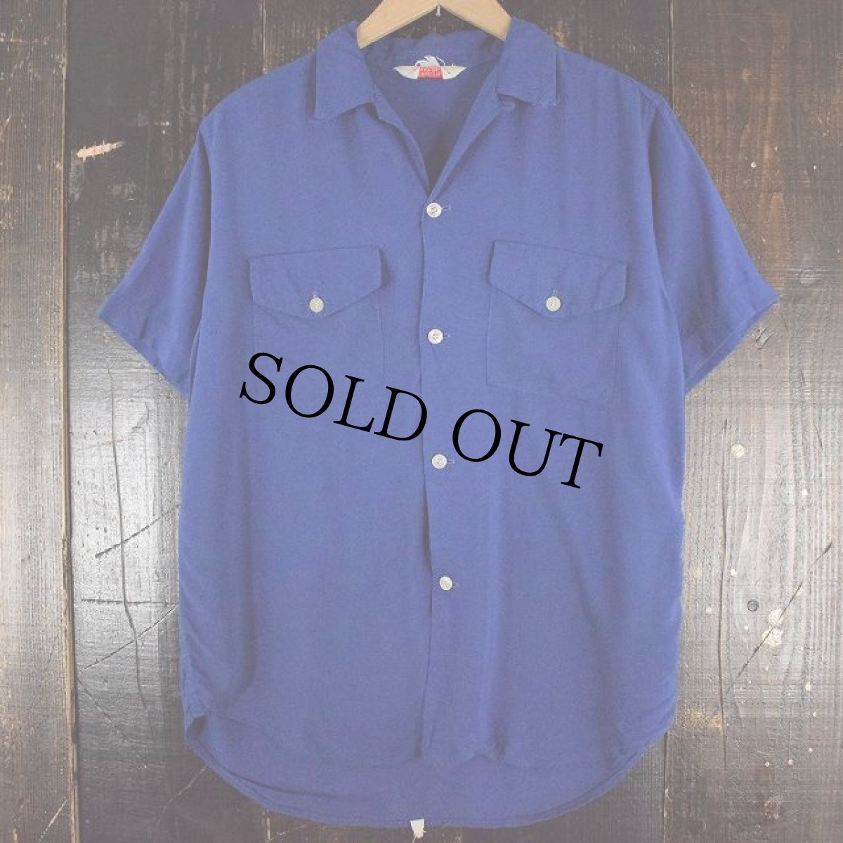 画像2: 60's NAT NAST "V.F.W. SHEFFIELD, ALA." フロッキープリント ボーリングシャツ (2)