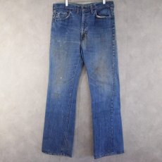 画像1: 70's Levi's 517 66single ブーツカットデニムパンツ W35 (1)