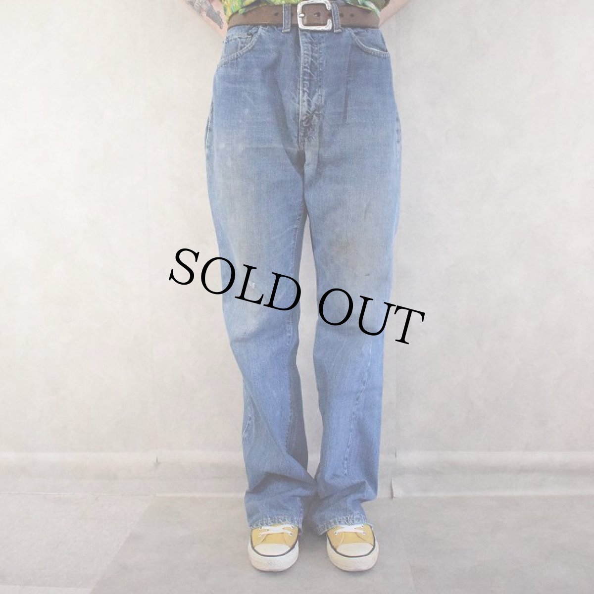 画像2: 70's Levi's 517 66single ブーツカットデニムパンツ W35 (2)