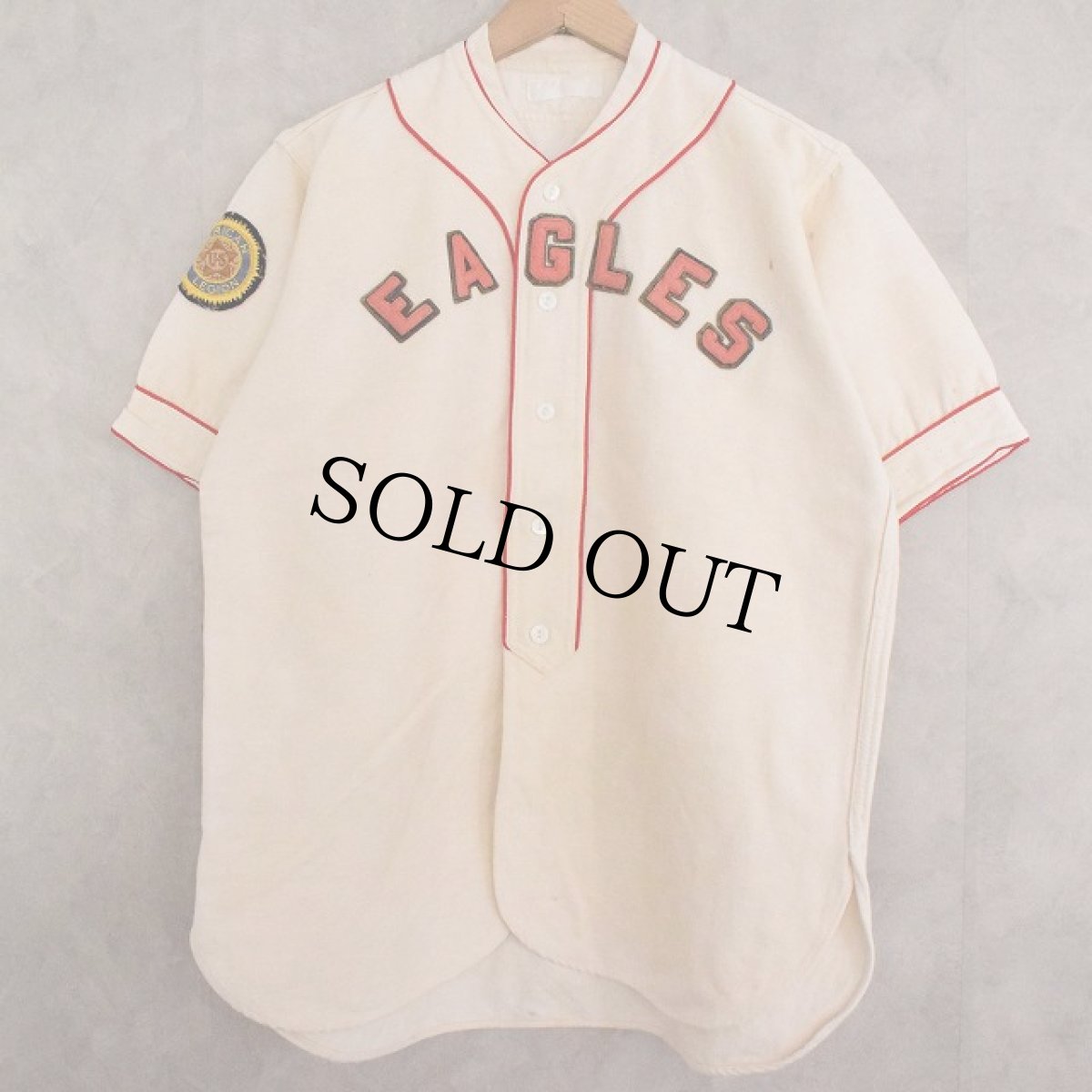 画像1: 40's "EAGLES" Baseball Flannel Shirt (1)