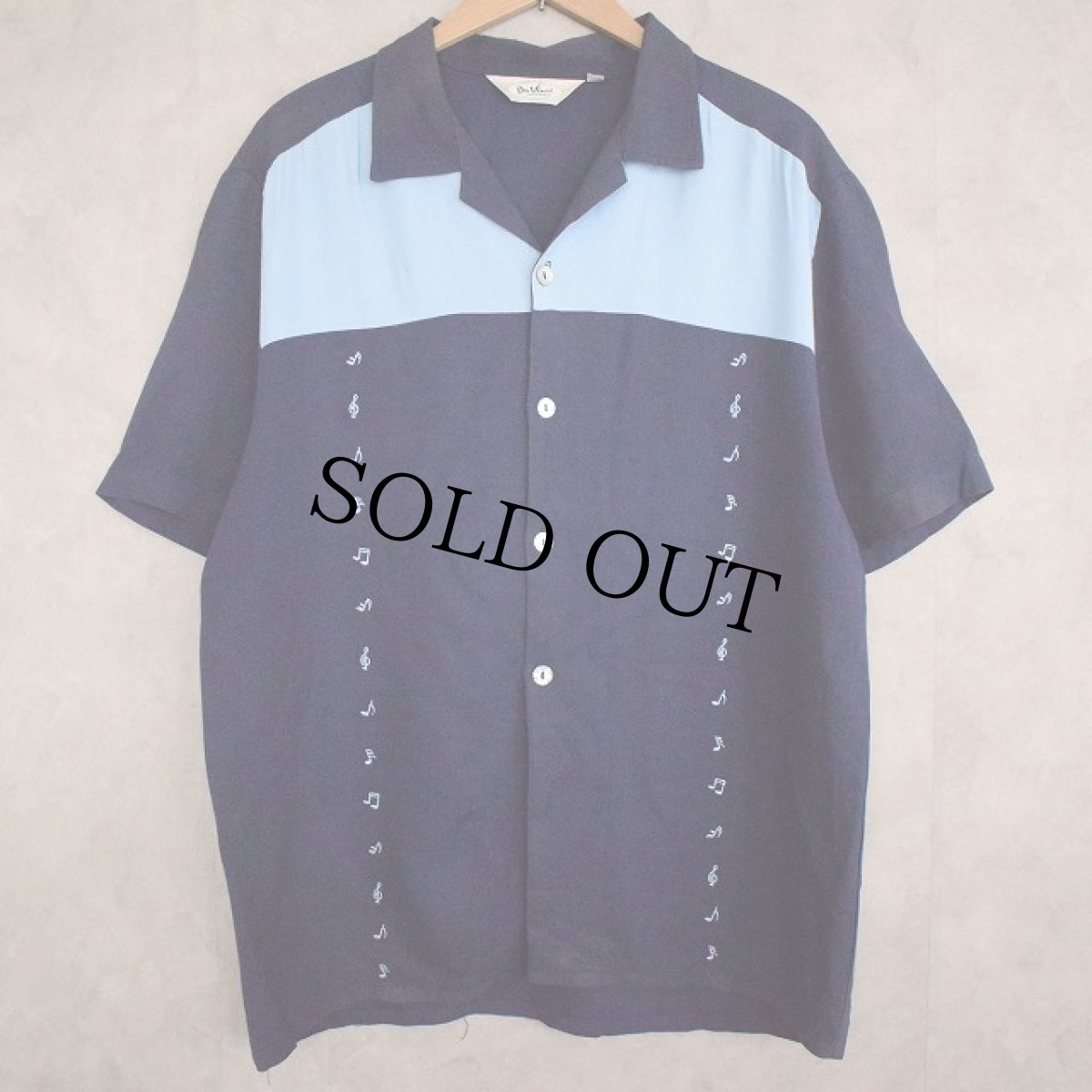 画像1: 70's〜 Da Vinci USA製 Rockabilly Rayon Shirt L (1)