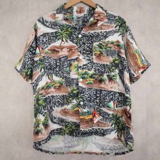 画像1: 60's Sports Wear JAPAN製 Rayon Hawaiian Shirt (1)