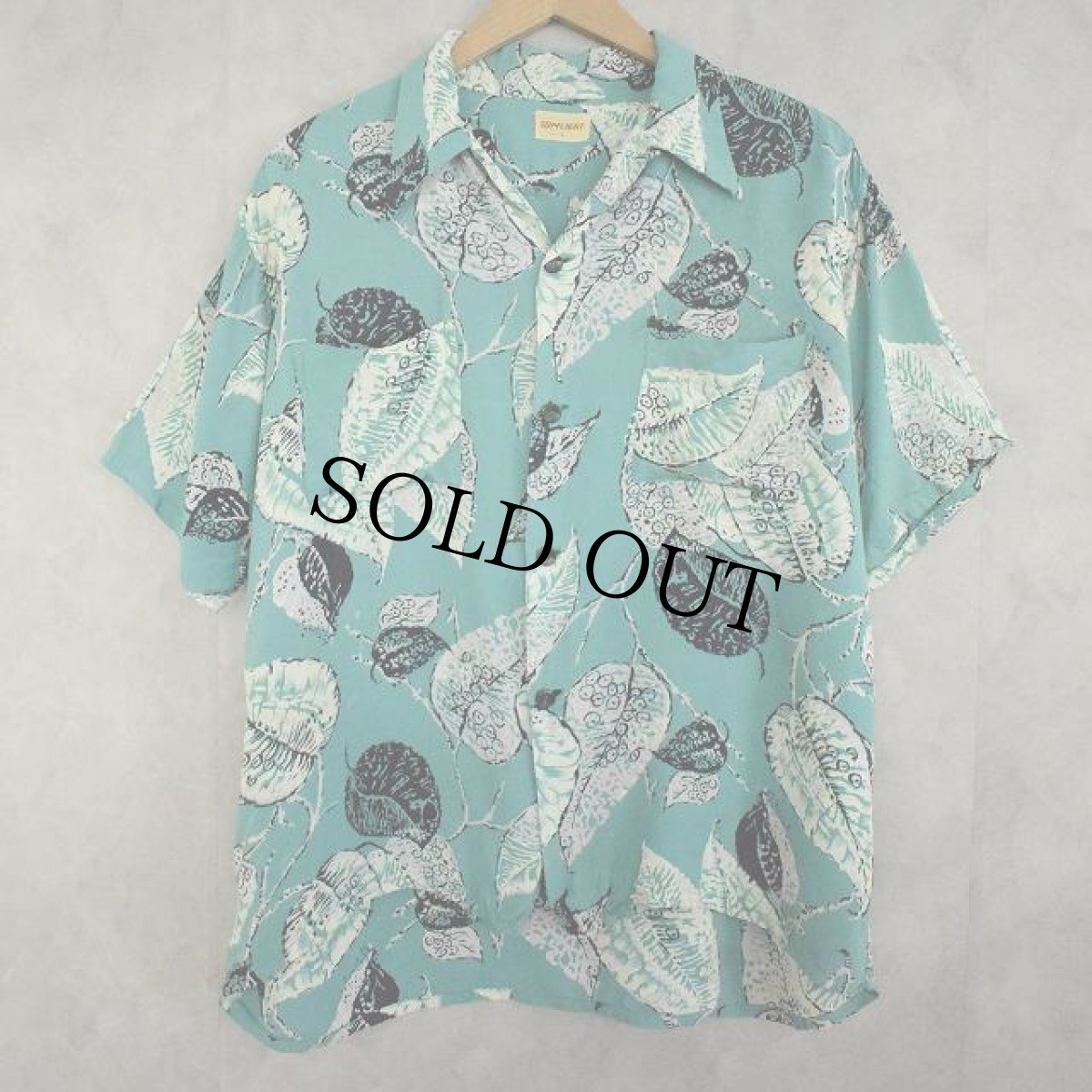 画像1: 50's TOPFLIGHT Rayon Hawaiian Shirt L (1)