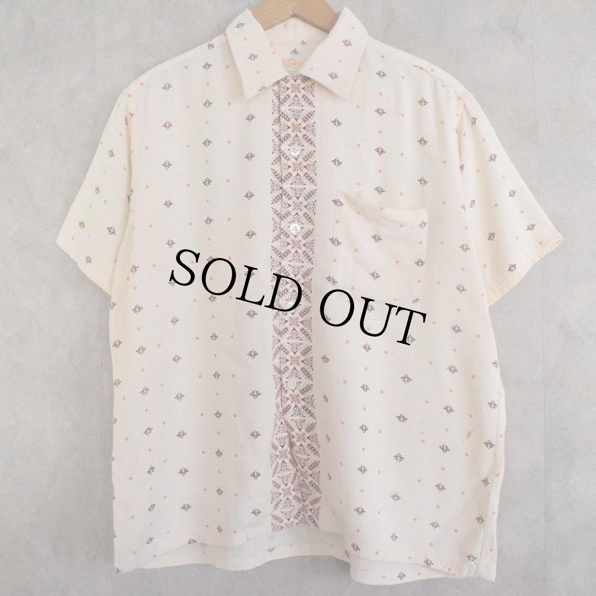 画像1: 60's Smiths California Cotton/Rayon Shirt L (1)