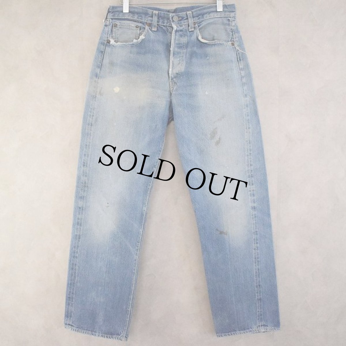画像1: 60's LEVI'S 501XX BIGE デニムパンツ W30 (1)