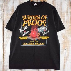 画像1: 【SALE】90's "BURDEN OF PROOF" USA製 ボクシングTシャツ XL (1)