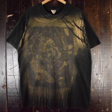 画像1: 【SALE】 90's CANADA製 スカルデザイン 大判プリントTシャツ XL (1)