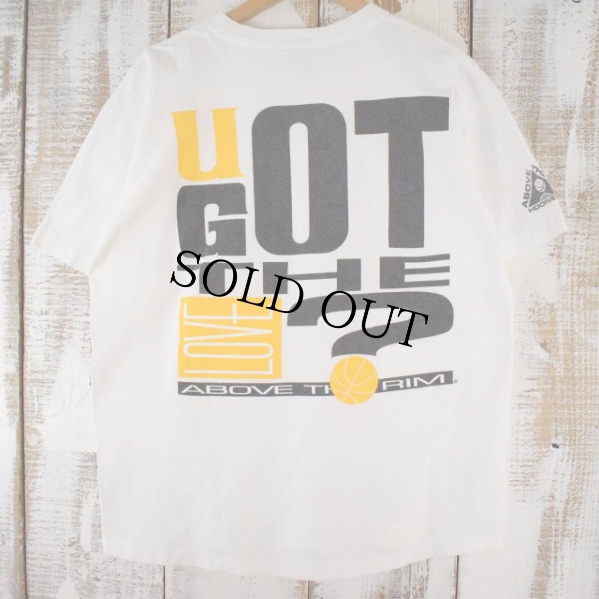画像1: 【お客様支払処理中】【SALE】  90's Reebok USA製 Above the Rim プリントTシャツ L (1)