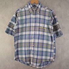 画像1: 60〜70's インディアンマドラス Cotton S/S Shirt M (1)