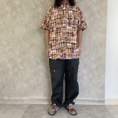 画像2: BrooksBrothers インディアンマドラス Patchwork Shirt L (2)