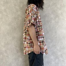 画像4: BrooksBrothers インディアンマドラス Patchwork Shirt L (4)