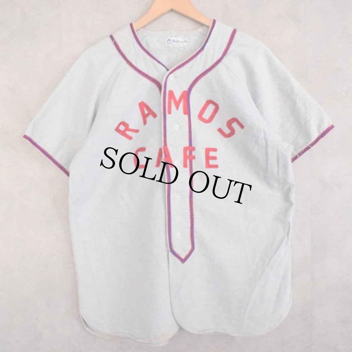 画像1: 40's〜50's McGREGOR USA製 "RAMOS CAFE" Wool Baseball shirt 40 (1)