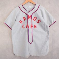 画像1: 40's〜50's McGREGOR USA製 "RAMOS CAFE" Wool Baseball shirt 40 (1)