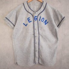 画像1: 40's〜50's "LEGION" Frannel Baseball shirt (1)