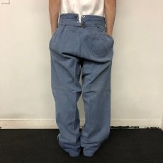 画像4: 40〜50's Swiss army Military denim pants W36 (4)