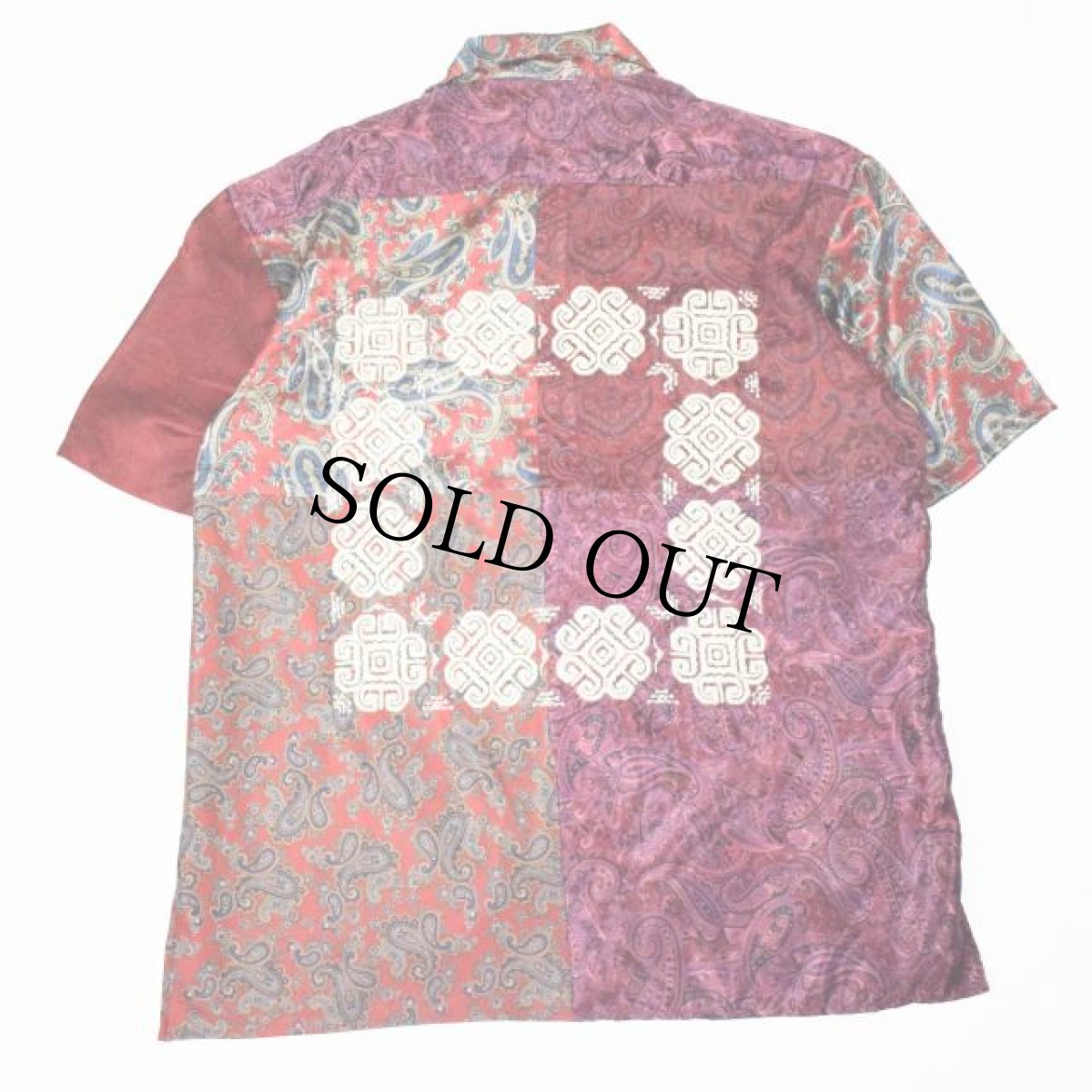 画像3: ink "BANDANA PATTERN SHIRT" RED TONE 【M】 (3)