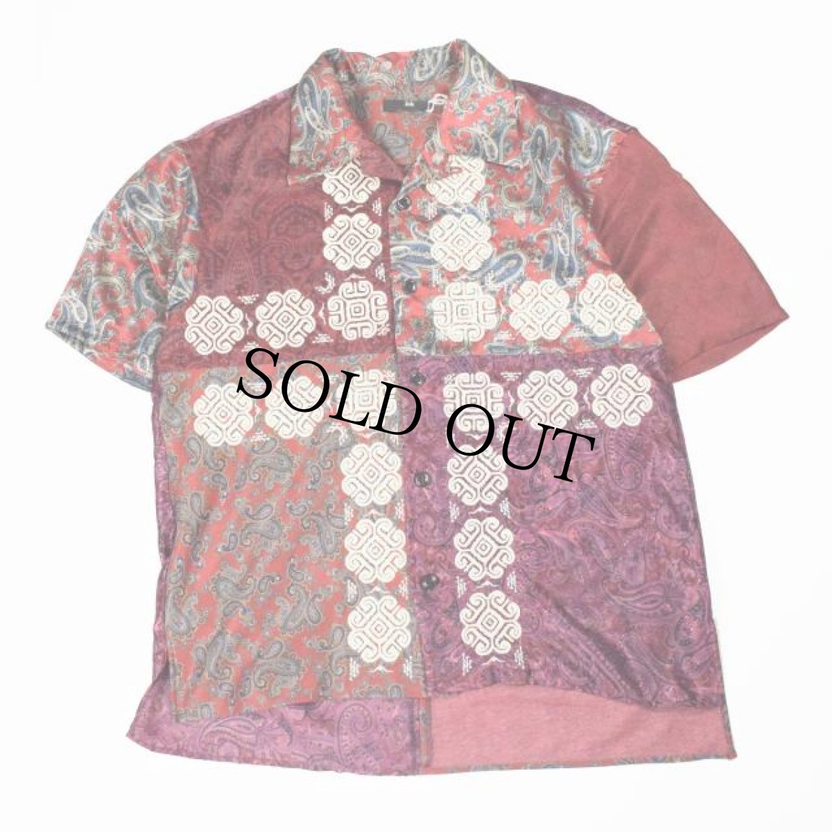 画像2: ink "BANDANA PATTERN SHIRT" RED TONE 【M】 (2)
