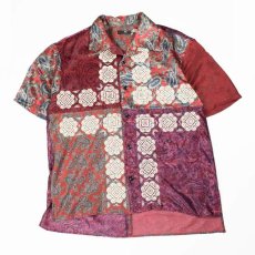 画像2: ink "BANDANA PATTERN SHIRT" RED TONE 【M】 (2)