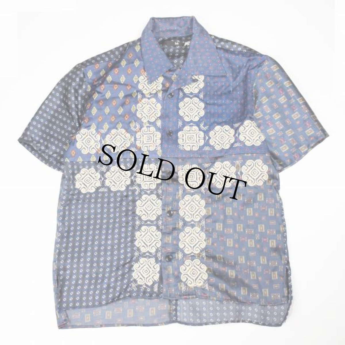 画像2: ink "BANDANA PATTERN SHIRT" BLUE TONE 【M】 (2)