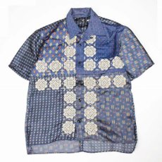 画像2: ink "BANDANA PATTERN SHIRT" BLUE TONE 【M】 (2)