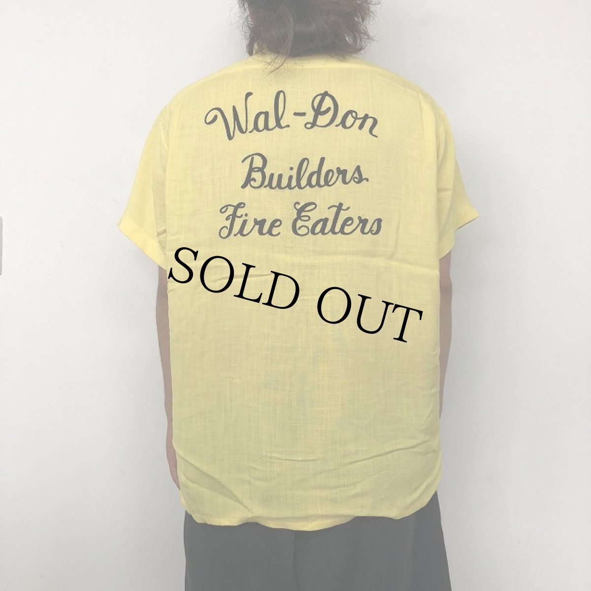 画像6: 50〜60's  チェーンステッチ Linen Bowling Shirt (6)